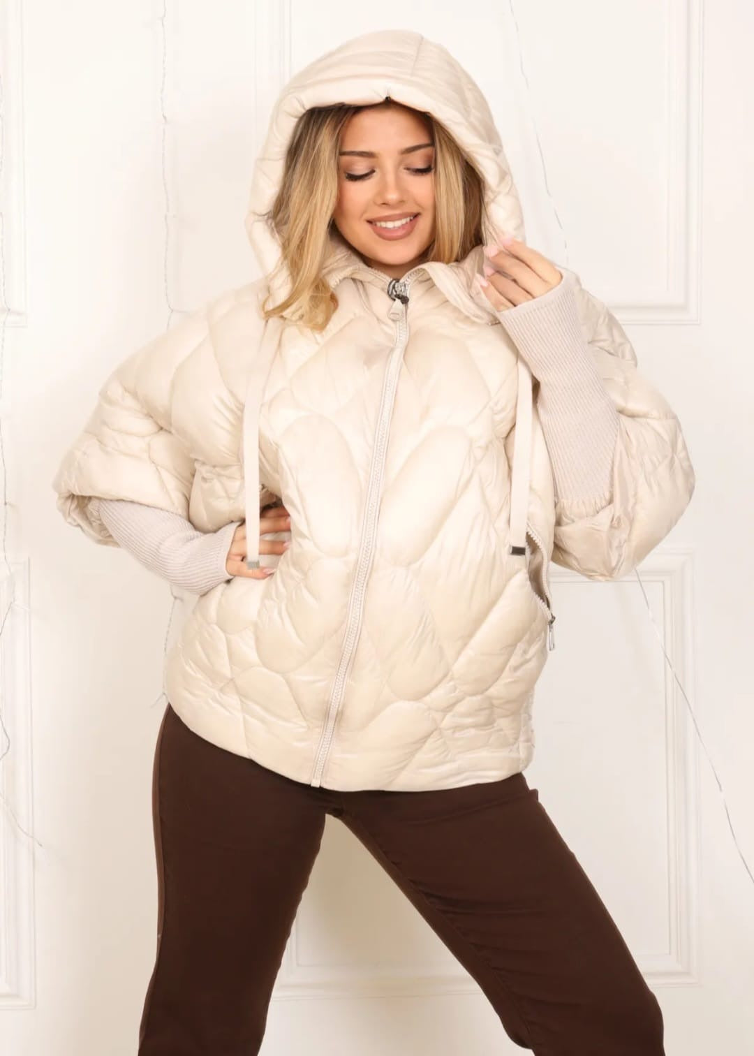 Doudoune Matelassée Oversize à Capuche