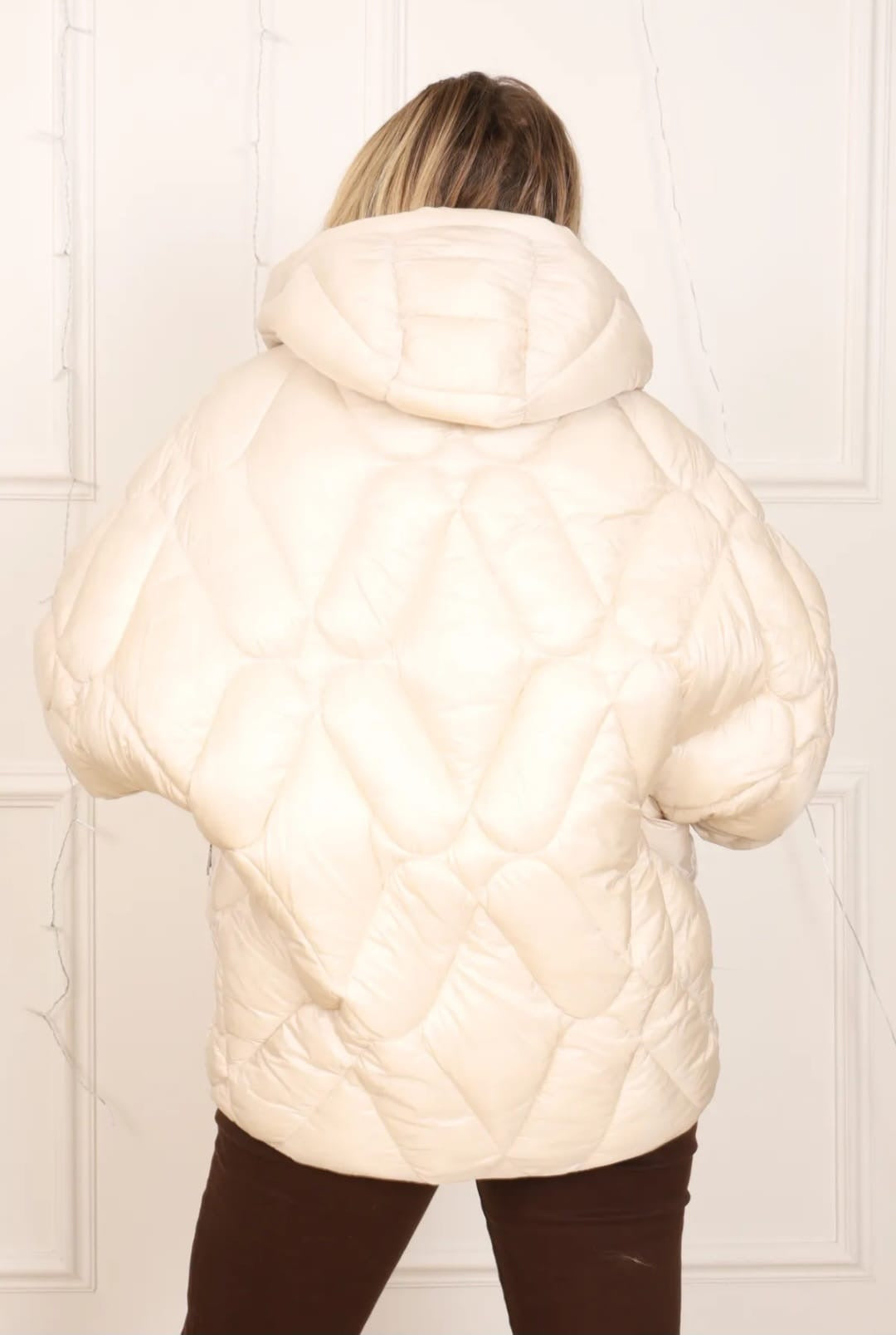 Doudoune Matelassée Oversize à Capuche