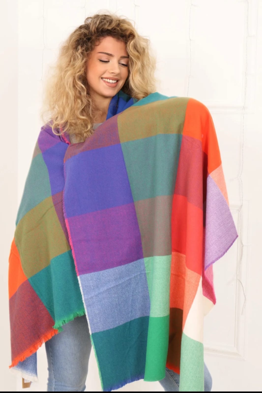 Écharpe  Carreaux Multicolores