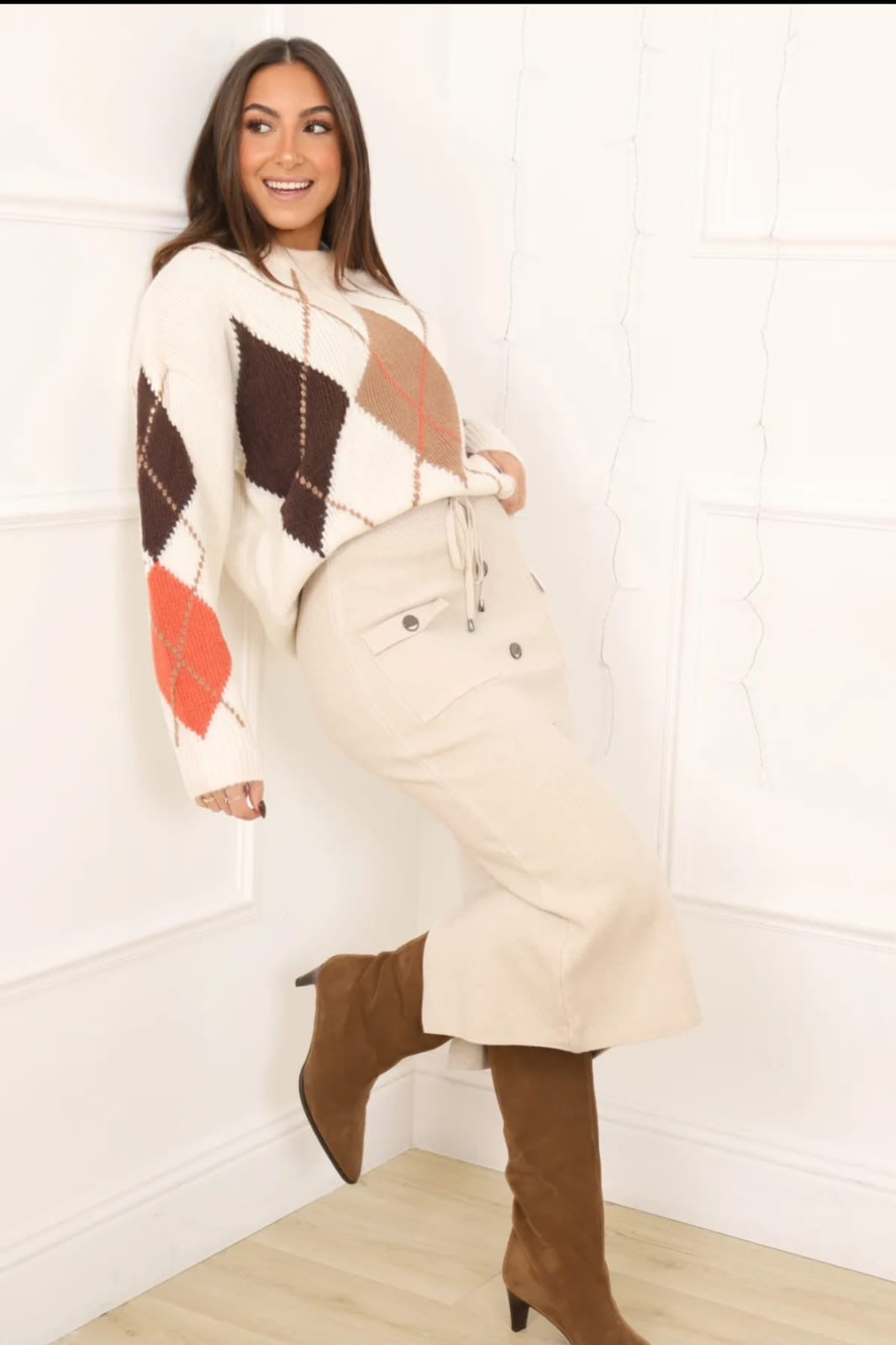 Jupe Longue avec Boutons - Taille Haute