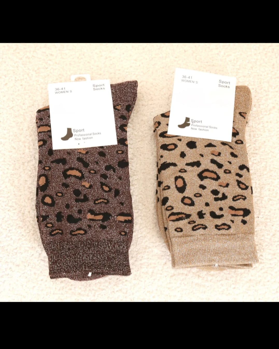 Chaussettes Léopard Brillantes - Art et Tradition