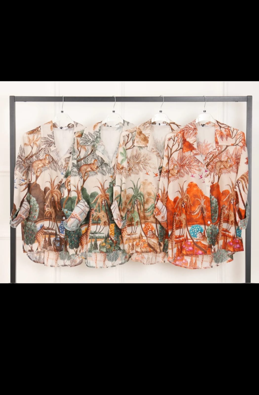 Chemise 100% Coton Made in Italy Imprimée Safari - Art et Tradition