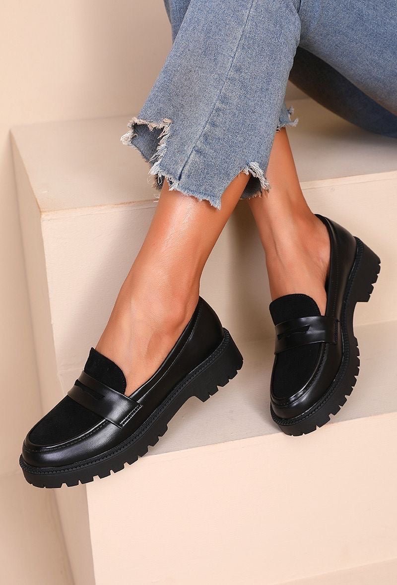 Mocassins à Semelle Épaisse - Style Loafers Tendance - Art et Tradition
