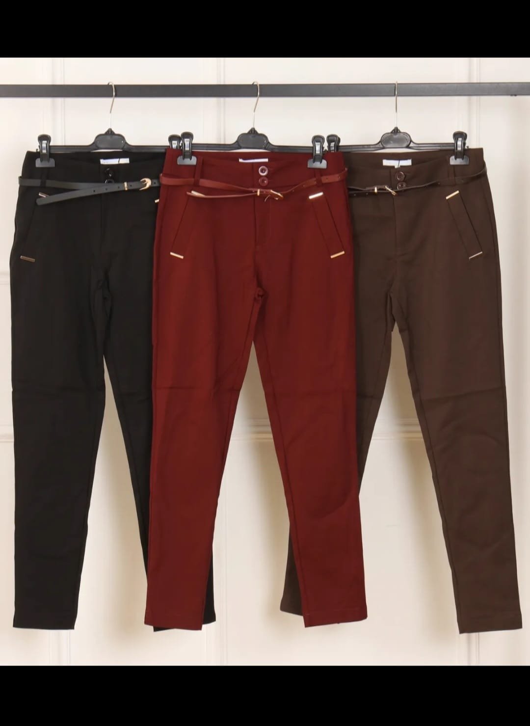 Pantalon Coupe Droite avec Ceinture - Art et Tradition