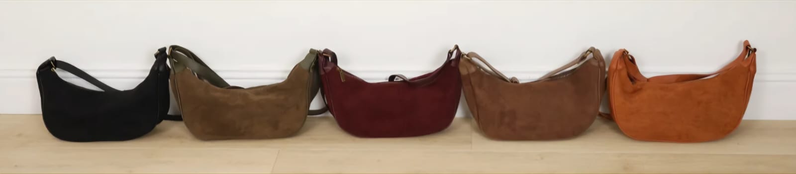 Sac épaule en suédine et simili cuir - Art et Tradition
